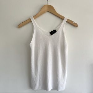 VICI White Knit V-Neck Tank